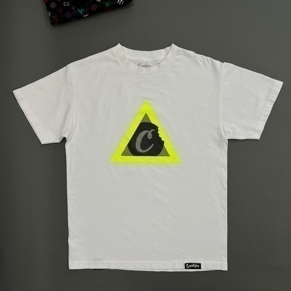COOKIES High Vis Triangle Graphic Reflective Logo Tee - Picture 1 of 6